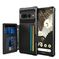 thumbnail image 1 of Nalacover Wallet Case for Google Pixel 7 Pro Multifunctional Design Back Case, Rugged PC Luxury PU Leather Magnetic Car Mount Cover with Card Slots Holder Shockproof Lens Protective Case, Black, 1 of 7