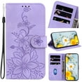 thumbnail image 1 of Nalacover Wallet Case for Google Pixel 8 6.2" with Credit Card Holder, Flower Pattern PU Leather Flip Kickstand Case for Women Girls with Hand Strap, Shockproof Magnetic Clasp Purse Cover, Purple, 1 of 7