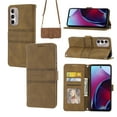 thumbnail image 1 of Nalacover Wallet Case for Motorola Moto G Stylus 5G 2022, PU Leather Shoulder Strap Lanyard Crossbody Flip Cover with Card Slots Magnetic Kickstand Shockproof Case, Brown, 1 of 6