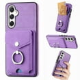 thumbnail image 1 of Nalacover Wallet Case for Samsung A14 5G, Premium Leather Case with Card Holder, 360°Rotation Ring Kickstand, RFID Blocking Protective Magnetic Back Clsoure Case for Samsung Galaxy A14 5G, Purple, 1 of 13