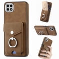 thumbnail image 1 of Nalacover Wallet Case for Samsung A22 5G, Premium Leather Case with Card Holder, 360°Rotation Ring Kickstand, RFID Blocking Protective Magnetic Back Clsoure Case for Samsung Galaxy A22 5G, Brown, 1 of 13
