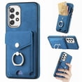 thumbnail image 1 of Nalacover Wallet Case for Samsung A32 5G, Premium Leather Case with Card Holder, 360°Rotation Ring Kickstand, RFID Blocking Protective Magnetic Back Clsoure Case for Samsung Galaxy A32 5G, Blue, 1 of 13