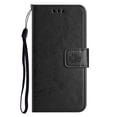 thumbnail image 1 of Nalacover Wallet Case for Samsung Galaxy A04E, Stylish Flowers Embossed Pattern Premium PU Leather Flip Folio Cover with Card Slots Holder Magnetic Clasp Kickstand Soft TPU Anti-Drop Case,Black, 1 of 4