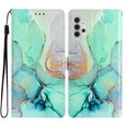 thumbnail image 1 of Nalacover Wallet Case for Samsung Galaxy A13 4G with Painting Pattern PU Leather Magnetic Kickstand Flip Folio Cover, Card Slots Holder Soft Silicone Shockproof Protective Case, Green Marble, 1 of 8