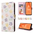 thumbnail image 1 of Nalacover Wallet Case for Samsung Galaxy A32 5G, Bling Flower Pattern PU Leather Wrist Strap Handbag Magnetic Clasp Flip Cover with Kickstand Card Slot Holder Soft TPU Shockproof Case,Small Flowers, 1 of 8