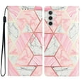 thumbnail image 1 of Nalacover Wallet Case for Samsung Galaxy A34 5G with Painting Pattern PU Leather Magnetic Kickstand Flip Folio Cover, Card Slots Holder Soft Silicone Shockproof Protective Case, Pink Marble, 1 of 8