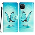 thumbnail image 1 of Nalacover Wallet Case for Samsung Galaxy A42 5G with Painting Pattern PU Leather Magnetic Kickstand Flip Folio Cover, Card Slots Holder Soft Silicone Shockproof Protective Case, Blue Butterfly, 1 of 8