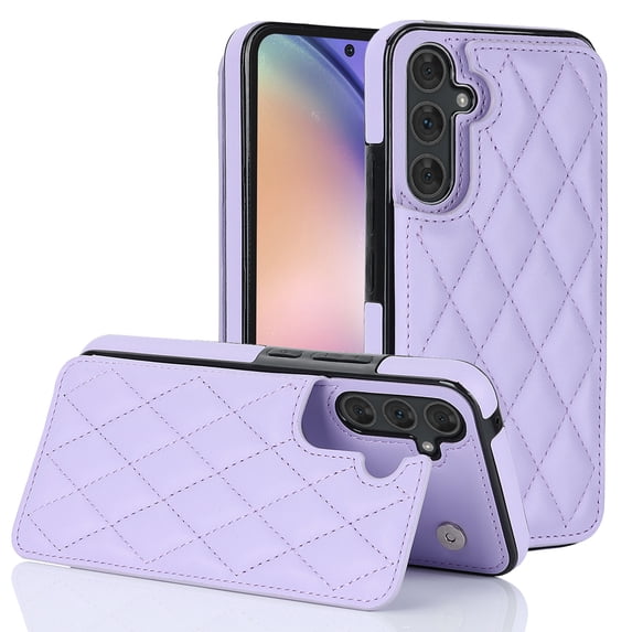 Nalacover Wallet Case for Samsung Galaxy A54 5G, RFID Blocking Card Slots Holder PU Leather Fashion Back Flip Cover with Kickstand Magnetic Buttons Shockproof Case for Samsung Galaxy A54 5G,Purple