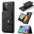 thumbnail image 1 of Nalacover Wallet Case for Samsung Galaxy A73 5G with Detachable Back Card Slots Holder Magnetic Closure Cover, Premium PU Leather Slim Kickstand Soft Silicone Shockproof Lens Protective Case,Black, 1 of 9