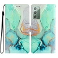 thumbnail image 1 of Nalacover Wallet Case for Samsung Galaxy Note 20 with Painting Pattern PU Leather Magnetic Kickstand Flip Folio Cover, Card Slots Holder Soft Silicone Shockproof Protective Case, Green Marble, 1 of 8