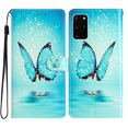 thumbnail image 1 of Nalacover Wallet Case for Samsung Galaxy S20 with Painting Pattern PU Leather Magnetic Kickstand Flip Folio Cover, Card Slots Holder Soft Silicone Shockproof Protective Case, Blue Butterfly, 1 of 8