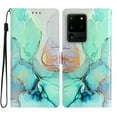 thumbnail image 1 of Nalacover Wallet Case for Samsung Galaxy S20 Ultra with Painting Pattern PU Leather Magnetic Kickstand Flip Folio Cover, Card Slots Holder Soft Silicone Shockproof Protective Case, Green Marble, 1 of 8