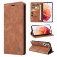 thumbnail image 1 of Nalacover Wallet Case for Samsung Galaxy S21 - Flip Purse Case with Card Holder Kickstand Suction Cup, Premium Business PU Leather Shockproof Phone Cover for Samsung Galaxy S21 - Brown, 1 of 8