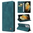 thumbnail image 1 of Nalacover Wallet Case for Samsung Galaxy S21 Ultra - Flip Purse Case with Card Holder Kickstand Suction Cup, Premium Business PU Leather Shockproof Phone Cover for Samsung Galaxy S21 Ultra - Green, 1 of 8