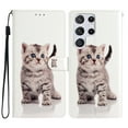 thumbnail image 1 of Nalacover Wallet Case for Samsung Galaxy S22 Ultra with Painting Pattern PU Leather Magnetic Kickstand Flip Folio Cover, Card Slots Holder Soft Silicone Shockproof Protective Case,Cat, 1 of 8
