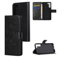 thumbnail image 1 of Nalacover Wallet Case for Samsung Galaxy S23 Plus, Stylish Flowers Embossed Pattern Premium PU Leather Flip Folio Cover with Card Slots Holder Magnetic Clasp Kickstand Soft TPU Anti-Drop Case,Black, 1 of 6
