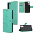 thumbnail image 1 of Nalacover Wallet Case for Samsung Galaxy S23, Stylish Flowers Embossed Pattern Premium PU Leather Flip Folio Cover with Card Slots Holder Magnetic Clasp Kickstand Soft TPU Anti-Drop Case,Green, 1 of 6