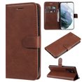 thumbnail image 1 of Nalacover Wallet Case for Samsung Galaxy S23 Ultra, Card Slots Holder Magnetic Clasp Premium Luxury PU Leather Flip Folio Cover with Kickstand Wrist Strap Soft Silicone Shockproof Case,Brown, 1 of 7