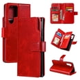 thumbnail image 1 of Nalacover Wallet Case for Samsung Galaxy S23 Ultra, Luxury PU Leather Flip [9 Credit Card Slots] Cover with [Magnetic Clasp] [Kickstand] Soft Silicone Shockproof Case for Galaxy S23 Ultra,Red, 1 of 9