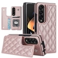 thumbnail image 1 of Nalacover Wallet Case for Samsung Galaxy Z Fold4, RFID Blocking Card Slots Holder PU Leather Fashion Back Flip Cover with Kickstand Magnetic Buttons Shockproof Case for Samsung Galaxy Z Fold4,Rosegold, 1 of 9