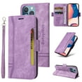 thumbnail image 1 of Nalacover Wallet Case with Wrist Hand Strap for iPhone 15 Pro Purse Case, Premium PU Leather Shockproof Flip Kickstand Cover with Card Slots Holder Case for iPhone 15 Pro, Purple, 1 of 7