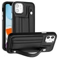 thumbnail image 1 of Nalacover Wallet Case for iPhone 11, Business PU Leather Unique Design Wristband Kickstand Credit Card Holder Slots Shockproof Scratch Resistant Phone Case for iPhone 11,Black, 1 of 6