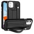 thumbnail image 1 of Nalacover Wallet Case for iPhone 11, Business PU Leather Unique Design Wristband Kickstand Credit Card Holder Slots Shockproof Scratch Resistant Phone Case for iPhone 11,Black, 1 of 6