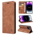 thumbnail image 1 of Nalacover Wallet Case for iPhone 12 Pro / iPhone 12 6.1" - Flip Purse Case with Card Holder Kickstand Suction Cup, Premium Business PU Leather Shockproof Phone Cover - Brown, 1 of 8