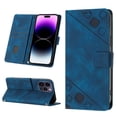 thumbnail image 1 of Nalacover Wallet Case for iPhone 12 Pro Max, Skin-Friendly PU Leather Shoulder Strap Lanyard Crossbody Magnetic Clasp Flip Folio Cover with Card Slots Holder Kickstand Shockproof Case,Blue, 1 of 9
