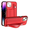 thumbnail image 1 of Nalacover Wallet Case for iPhone 13, Business PU Leather Unique Design Wristband Kickstand Credit Card Holder Slots Shockproof Scratch Resistant Phone Case for iPhone 13,Red, 1 of 6