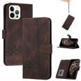 thumbnail image 1 of Nalacover Wallet Case For iPhone 13 Pro Max 6.7 inch,Luxury Premium PU Leather and Soft TPU Magnetic Flip Stand Card Slots with Detachable Wrist Strap Shockproof 360 Protection Cover,Coffee, 1 of 9