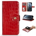 thumbnail image 1 of Nalacover Wallet Case for iPhone 13 Pro Max, Crocodile Texture Premium Luxury Genuine Leather Card Slots Holder Flip Folio Cover with Kickstand Magnetic Clasp Soft Silicone Shockproof Case,Red, 1 of 1
