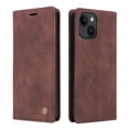 thumbnail image 1 of Nalacover Wallet Case for iPhone 14 6.1" - Flip Purse Case with Card Holder Kickstand Suction Cup, Premium Business PU Leather Shockproof Phone Cover for iPhone 14 - Coffee, 1 of 8