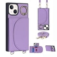 thumbnail image 1 of Nalacover Wallet Case for iPhone 14, Detachable Shoulder Strap Crossbody Lanyard Luxury PU Leather Magnetic Cover with Rotated Ring Kickstand Card Slots Holder Slim Fit Shockproof Case,Lightblue, 1 of 9
