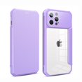 thumbnail image 1 of Nalacover Wallet Case for iPhone 14 Pro, Clear Rugged PC Soft Silicone Shockproof Anti-Drop Premium PU Leather Flip Cover with Card Slot Holder Magnetic Kickstand Lens Protective Case,Purple, 1 of 12