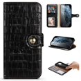 thumbnail image 1 of Nalacover Wallet Case for iPhone 14 Pro, Crocodile Texture Premium Luxury Genuine Leather Card Slots Holder Flip Folio Cover with Kickstand Magnetic Clasp Soft Silicone Shockproof Case,Black, 1 of 6