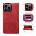 thumbnail image 1 of Nalacover Wallet Case for iPhone 14 Pro Max, Premium PU Leather + Soft Silicone Magnetic Closure Flip Folio Cover with Credit Card Slots Holder Kickstand Anti-Scratches Shockproof Case, Red, 1 of 8