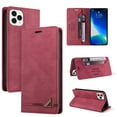 thumbnail image 1 of Nalacover Wallet Case for iPhone 14 Pro Max with RFID Blocking Skin-Friendly PU Leather Flip Cover, Business Soft Silicone Shockproof Card Slots Holder Magnetic Closure Kickstand Case,Red, 1 of 9