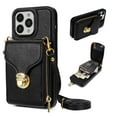 thumbnail image 1 of Nalacover Wallet Case for iPhone 14 Pro Max,with Removable Adjustable Shoulder Strap,PU Leather Back Zipper Pocket Card Holder Stand Purse Shockproof Phone Case for Women Men,Black, 1 of 8
