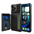 thumbnail image 1 of Nalacover Wallet Case for iPhone 14 Pro Multifunctional Design Back Case, Rugged PC Luxury PU Leather Magnetic Car Mount Cover with Card Slots Holder Shockproof Lens Protective Case,Black, 1 of 7