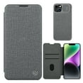 thumbnail image 1 of Nalacover Wallet Case for iPhone 15 6.1" with Camera Lens Sliding Cover Card Slots Holder, Premium PU Leather Shockproof Lens Protection Flip Folio Case for iPhone 15, Gray, 1 of 11