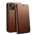 thumbnail image 1 of Nalacover Wallet Case for iPhone 15 with Credit Card Slots Holder Kickstand, Premium PU Leather + Soft Silicone Magnetic Closure Flip Folio Cover Anti-Scratches Shockproof Case, Brown, 1 of 6