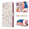 thumbnail image 1 of Nalacover Wallet Case for iPhone 15 Plus Case with Wrist Strap Card Slots Holder, Bling Flower Pattern PU Leather + TPU Full Body Shockproof Kickstand Magnetic Clasp Case, Dried Flower, 1 of 8