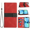 thumbnail image 1 of Nalacover Wallet Case for iPhone 15 Plus, Stylish PU Leather Card Slots Holder Flip Folio Cover with Kickstand Magnetic Clasp Soft Silicone Shockproof Protective Case for iPhone 15 Plus, Red, 1 of 6