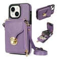 thumbnail image 1 of Nalacover Wallet Case for iPhone 15 Plus,with Removable Adjustable Shoulder Strap,PU Leather Back Zipper Pocket Card Holder Stand Purse Shockproof Phone Case for Women Men,Purple, 1 of 8