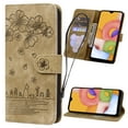 thumbnail image 1 of Nalacover Wallet Case for iPhone 15 Pro, Flower Cat Embossed Pattern Magnetic Premium PU Leather Silicone Shockproof Cover with Card Slots Holder Kickstand Flip Case, Brown, 1 of 9