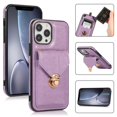 thumbnail image 1 of Nalacover Wallet Case for iPhone 15 Pro Max Crossbody with Lanyard, Elegant PU Leather Shoulder Strap Case with Credit Card Holder, Full Protection Metal Buckle Shockproof Phone Case, Purple, 1 of 6