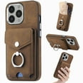 thumbnail image 1 of Nalacover Wallet Case for iPhone 15 Pro Max, Premium Leather Case with Card Holder, 360°Rotation Ring Kickstand, RFID Blocking Protective Magnetic Back Clsoure Case For iPhone 15 Pro Max, Brown, 1 of 13
