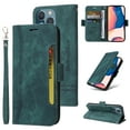 thumbnail image 1 of Nalacover Wallet Case for iPhone 16 Pro 6.3 inch Case with Wrist Hand Strap, Premium PU Leather Shockproof Flip Kickstand Cover with Card Slots Holder Purse Case for iPhone 16 Pro, Green, 1 of 7