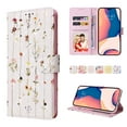 thumbnail image 1 of Nalacover Wallet Case for iPhone 16 Pro Max Wrist Strap Handbag Card Slots Holder Cover, Bling Flower Pattern PU Leather + TPU Full Body Shockproof Kickstand Magnetic Clasp Case, Dried Flower, 1 of 8